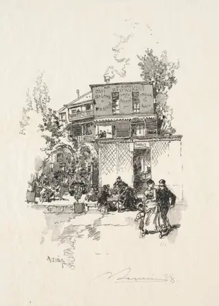 Une Guinguette, by Auguste Louis Lepère