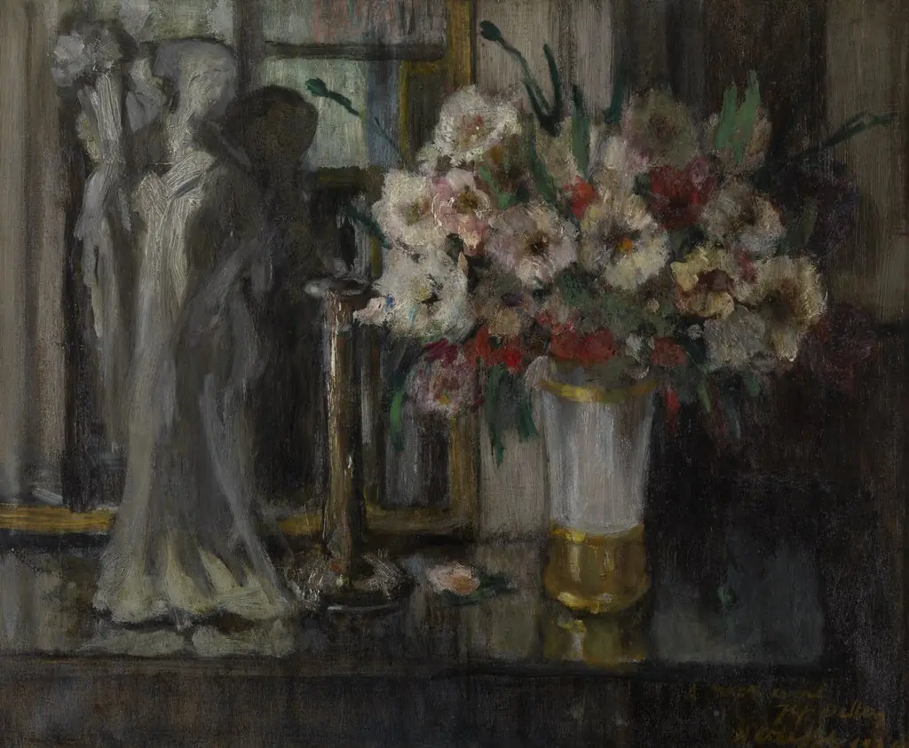 Still Life with Flowers, by Auguste Oleffe