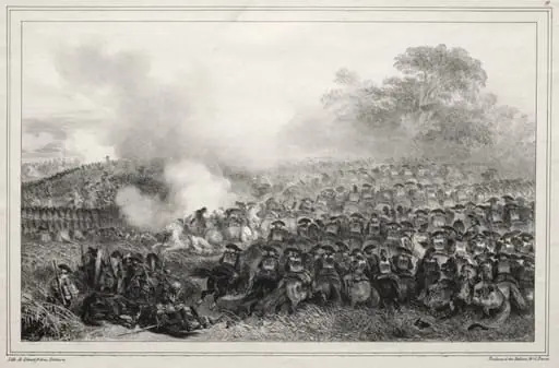 Album for 1835:  Carré enfoncé..., by Auguste Raffet