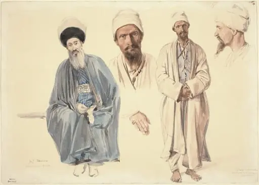 An Elderly Jew and a Muslim Tartar in the Crimea, by Auguste Raffet