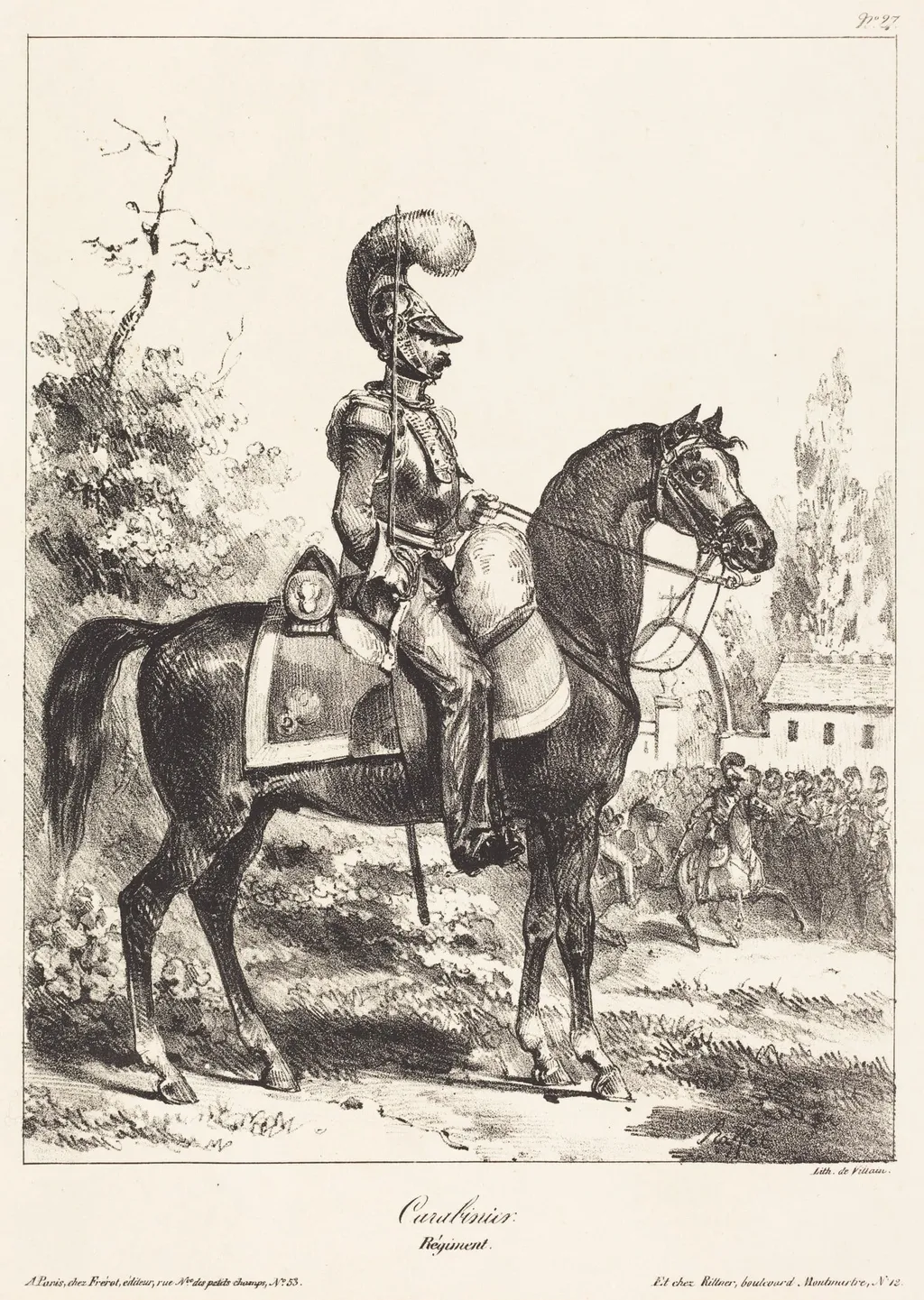 Carabinier, by Auguste Raffet, ink, 1832