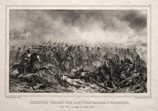 Dernière Charge des Lanciers Rouges à Waterloo, by Auguste Raffet