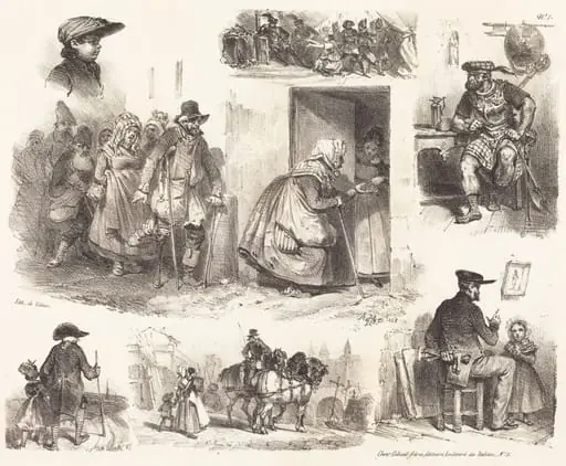 Eight Vignettes of Genre Incidents, by Auguste Raffet
