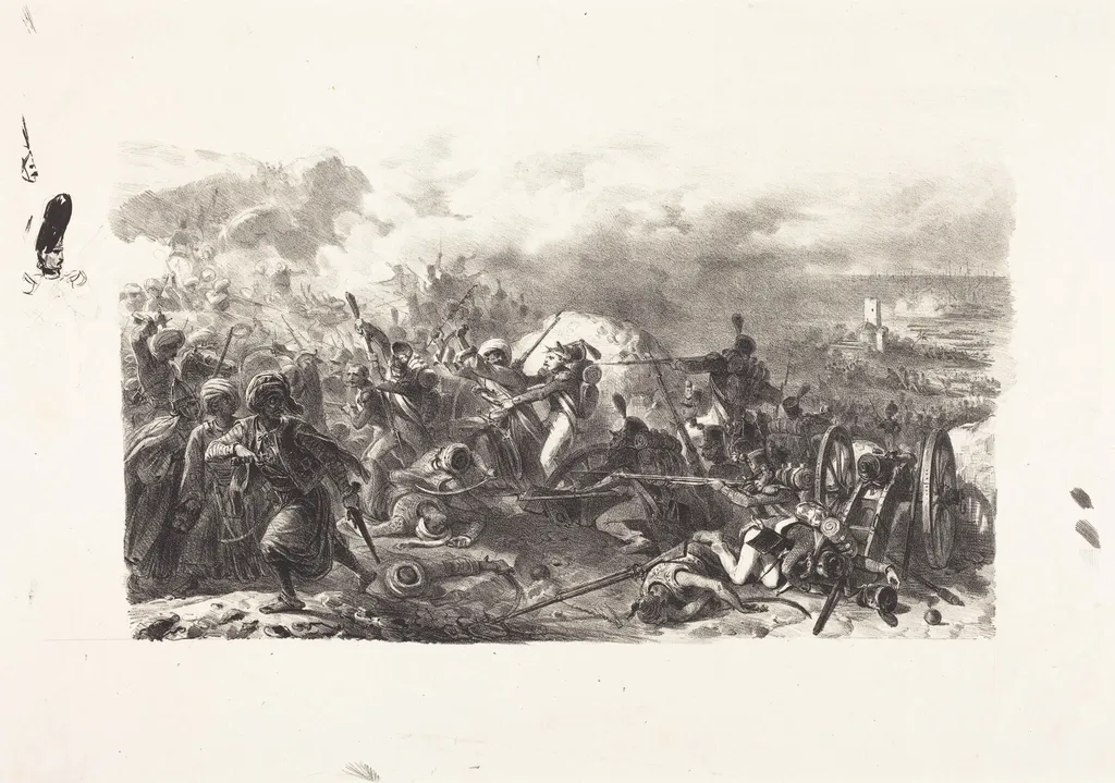 Episode from the Algerian War, by Auguste Raffet, ink, 1831