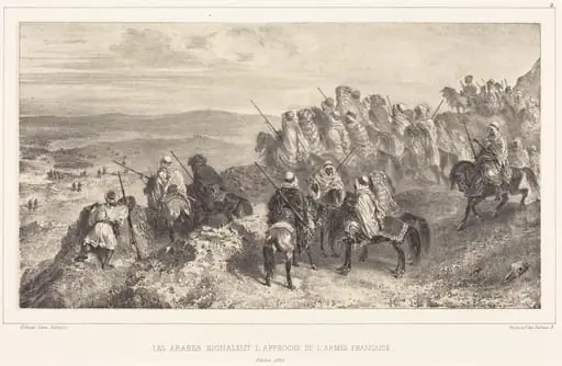 Les Arabes signalent l'approche de l'armée française, by Auguste Raffet