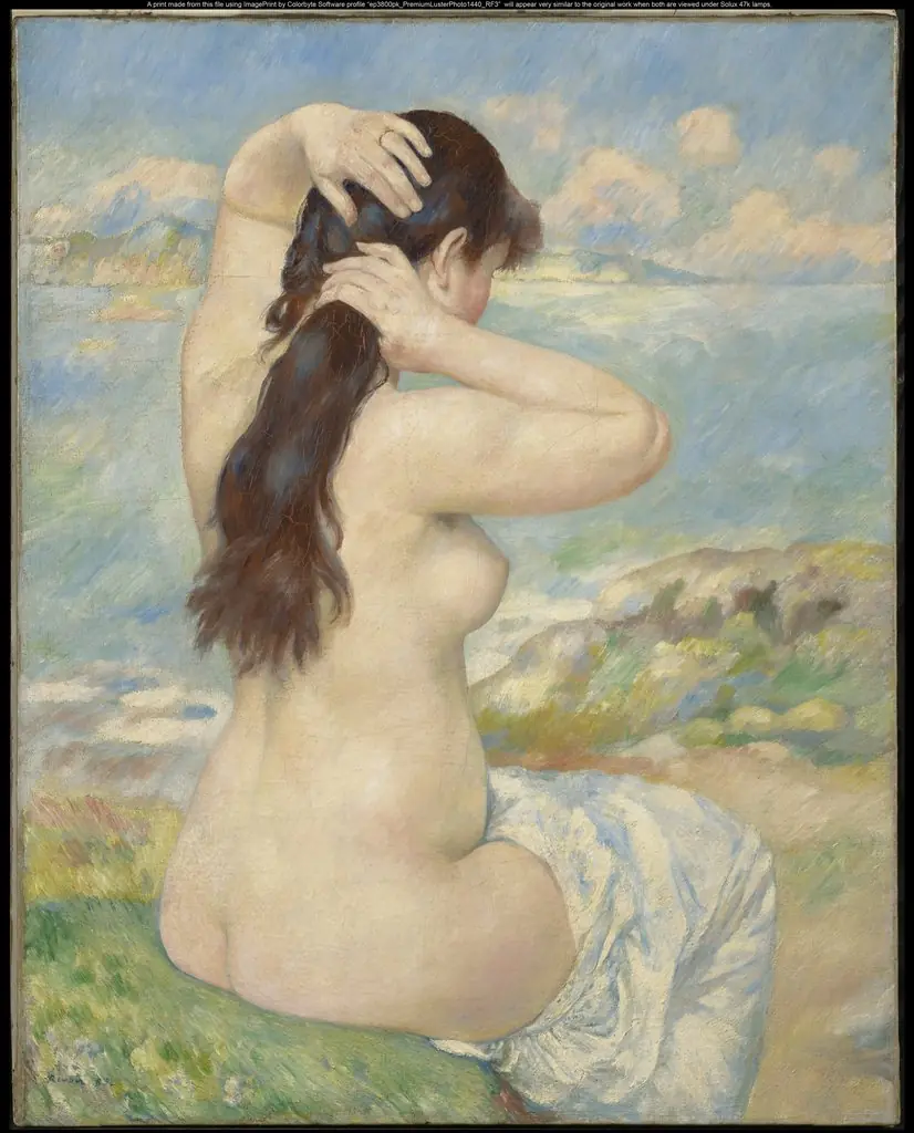 Bather Arranging Her Hair, by Auguste Renoir