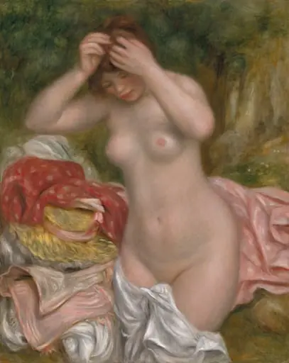 Bather Arranging Her Hair, by Auguste Renoir
