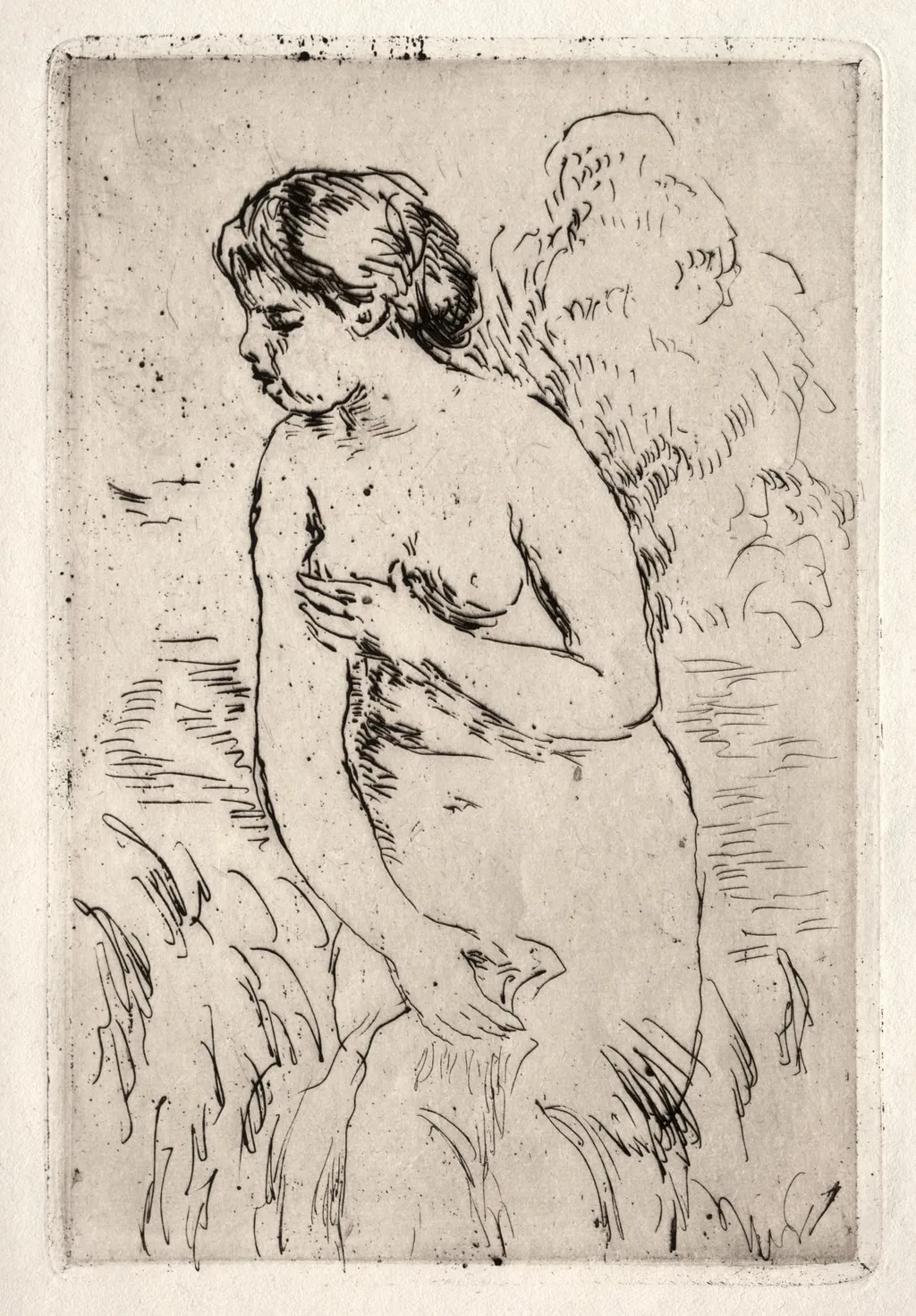 Bather Standing Up to Her Knees, by Auguste Renoir, 1910