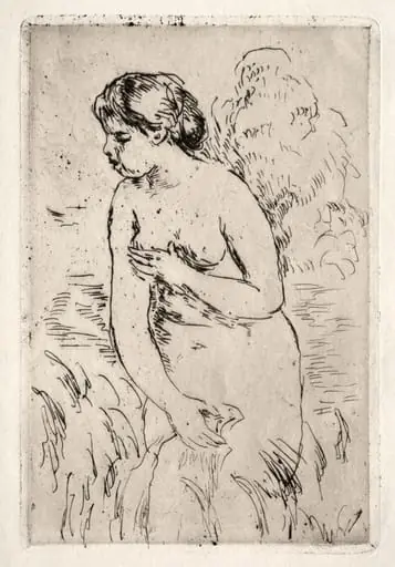Bather Standing Up to Her Knees, by Auguste Renoir