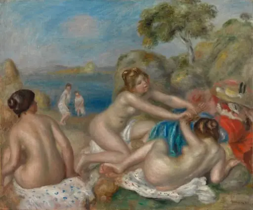 Bathers Playing with a Crab, by Auguste Renoir