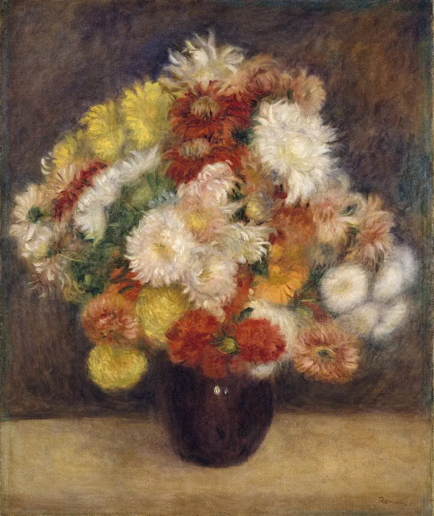 Bouquet of Chrysanthemums, by Auguste Renoir