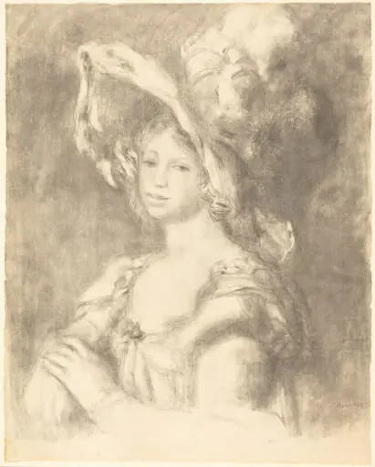 Bust of a Young Woman (Jeune femme en buste), by Auguste Renoir