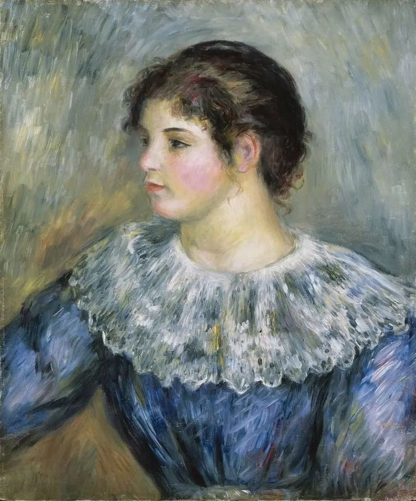 Bust Portrait of a Young Woman, by Auguste Renoir