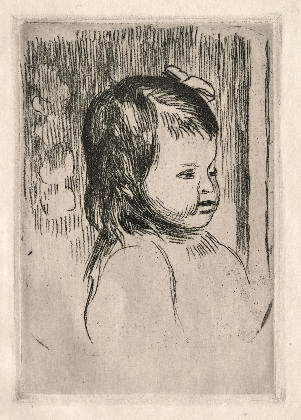 Child's Bust, Turned to the Right, by Auguste Renoir, 1908