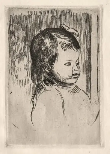 Child's Bust, Turned to the Right, by Auguste Renoir