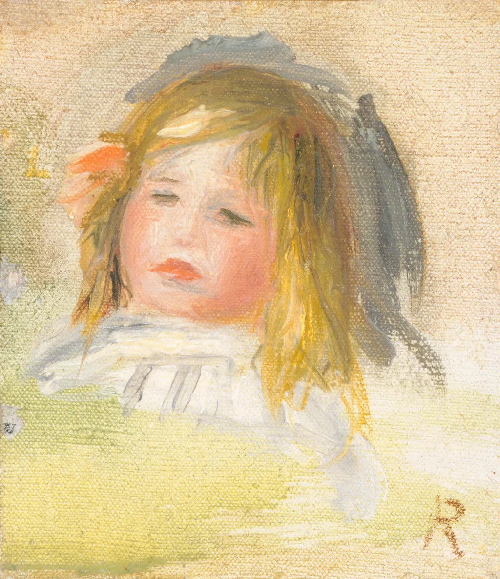 Child with Blond Hair, by Auguste Renoir, oil, 1898