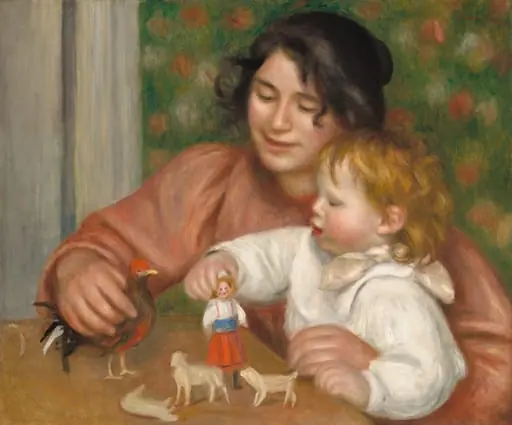 Child with Toys - Gabrielle and the Artist's Son, Jean, by Auguste Renoir, 1896