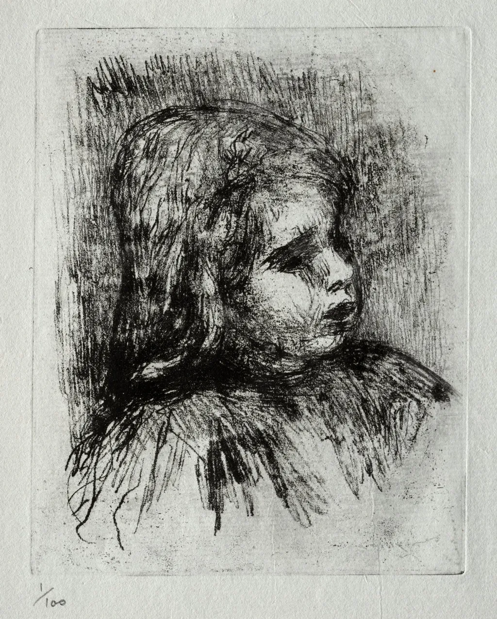 Claude Renoir, de trois-quarts à droite, by Auguste Renoir, 1908