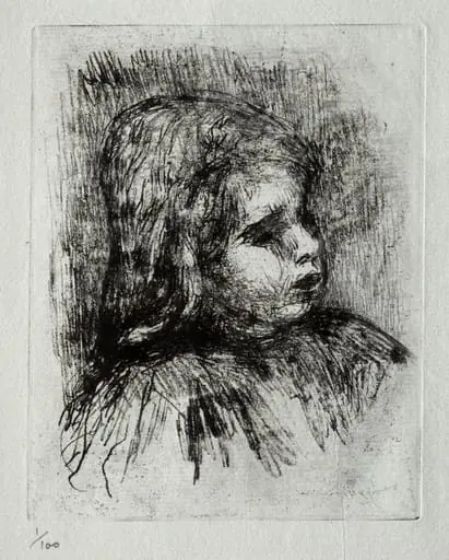 Claude Renoir, de trois-quarts à droite, by Auguste Renoir