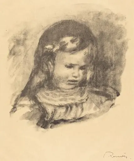 Claude Renoir, head lowered (Claude Renoir, la tete baissee), by Auguste Renoir