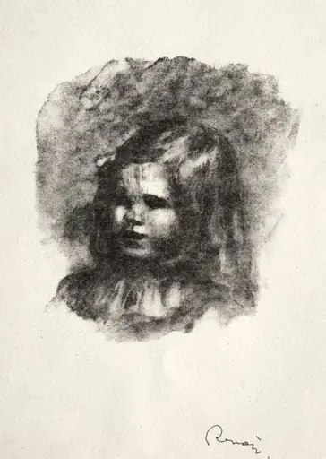 Claude Renoir, Turned to the Left, by Auguste Renoir