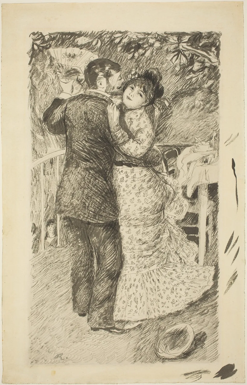 Dance in the Country, by Auguste Renoir, ink, 1883