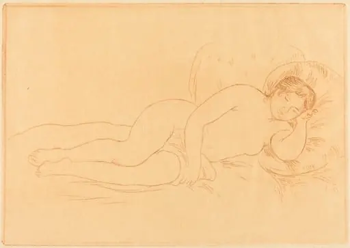 Female Nude Reclining (Femme nue couchee), by Auguste Renoir