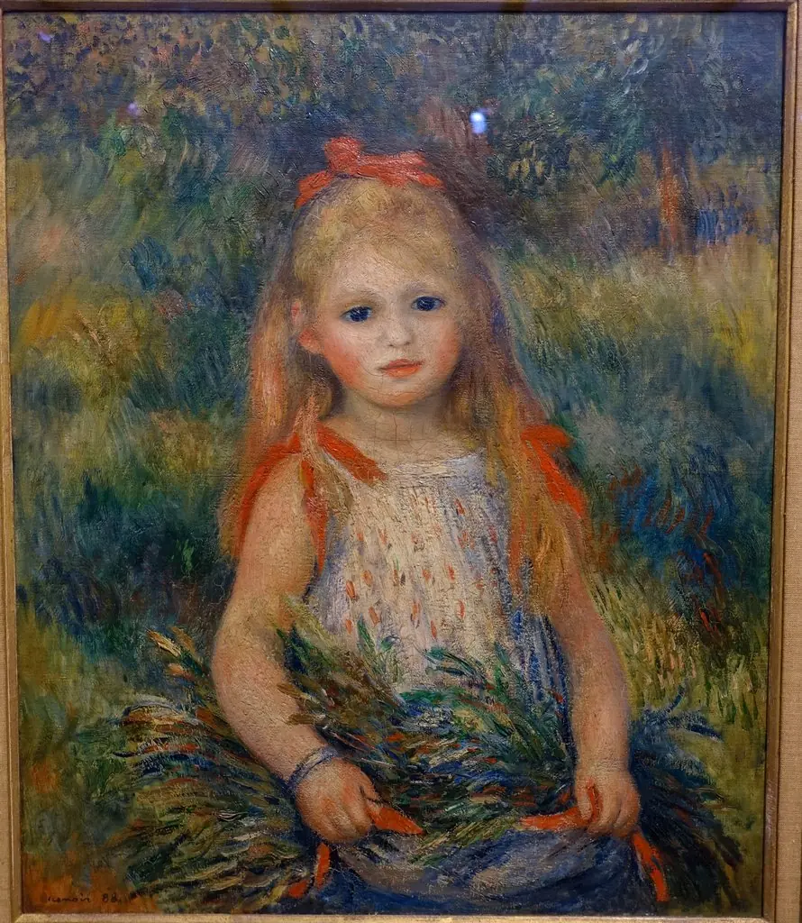 Girl with Spikes - Girl with Flowers, by Auguste Renoir