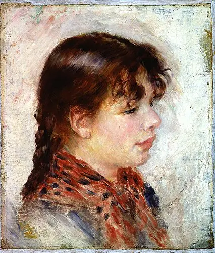 Head of a young neapolitan girl, by Auguste Renoir