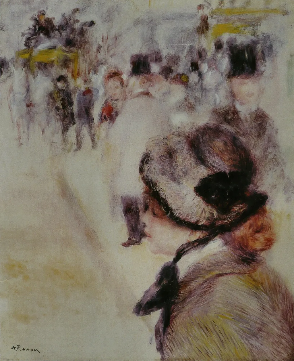 La Place Clichy, by Auguste Renoir, oil, 1890