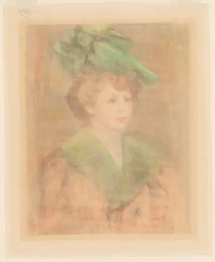 Lady with Green Hat (Mlle. Dieterle?), by Auguste Renoir