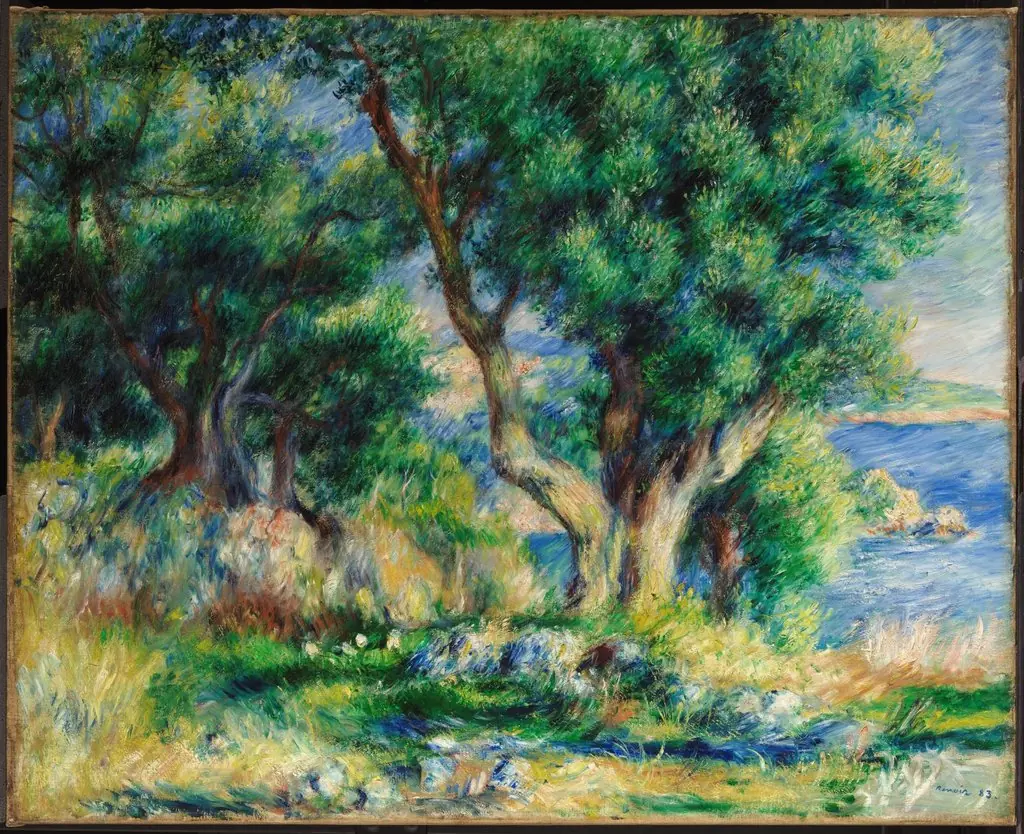 Landscape on the Coast, near Menton, by Auguste Renoir