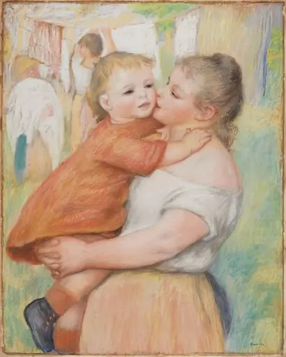 Laundress and Her Child (Aline and Pierre), by Auguste Renoir