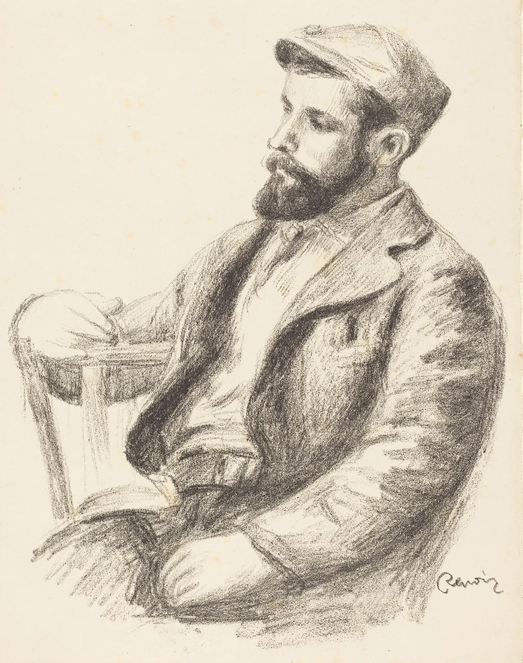 Louis Valtat, by Auguste Renoir, ink, 1904
