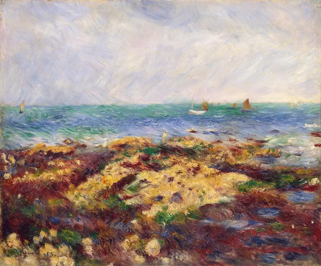 Low Tide at Yport, by Auguste Renoir