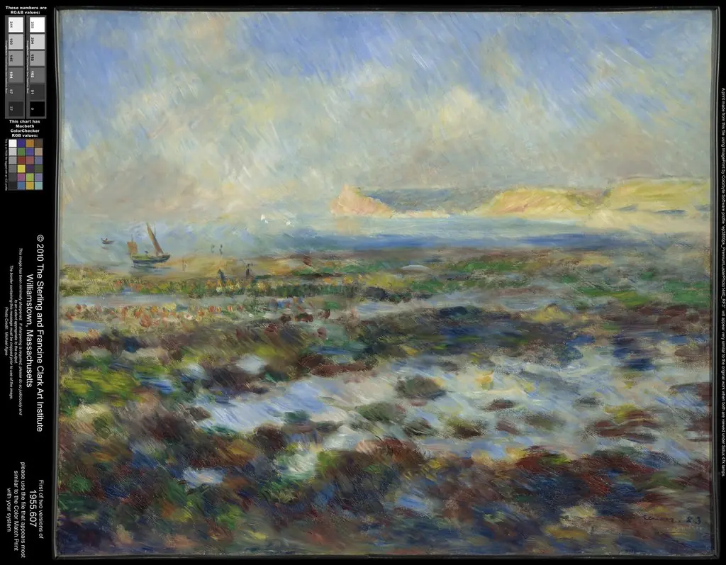 Low Tide, Yport, by Auguste Renoir