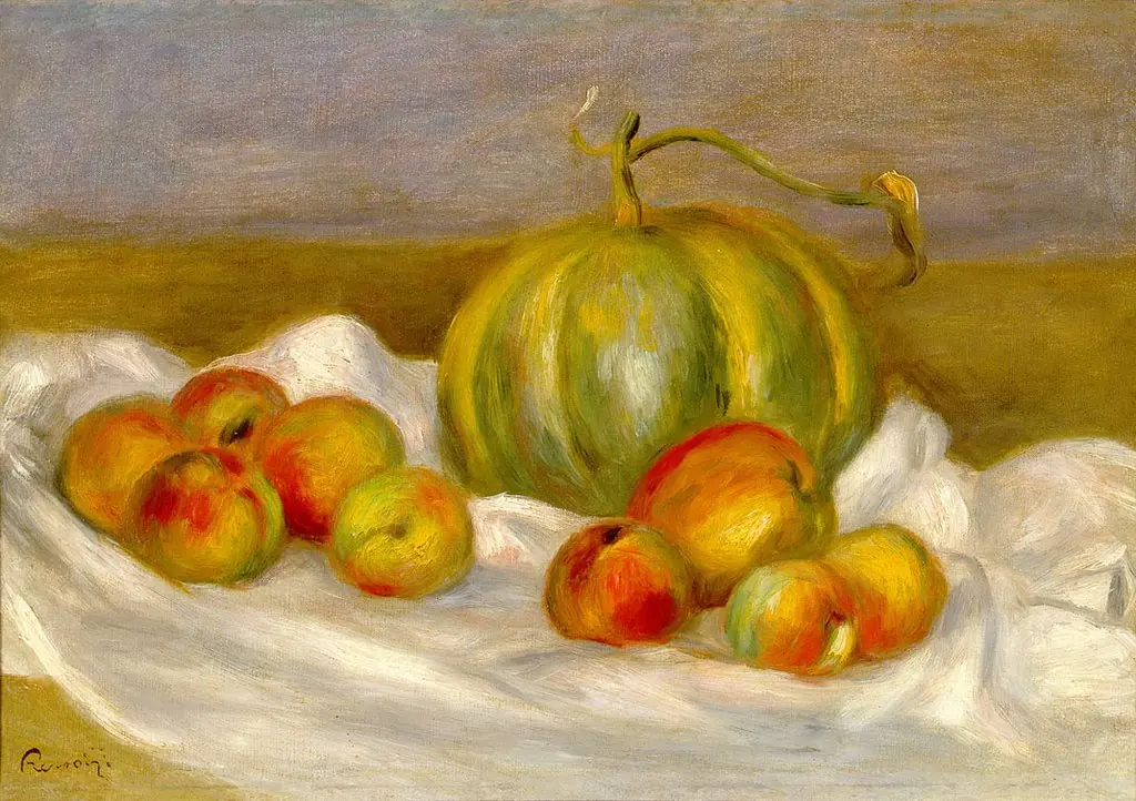 Nature morte au melon et aux pêches, by Auguste Renoir