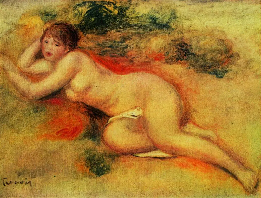 Nude Figure of a Girl, by Auguste Renoir
