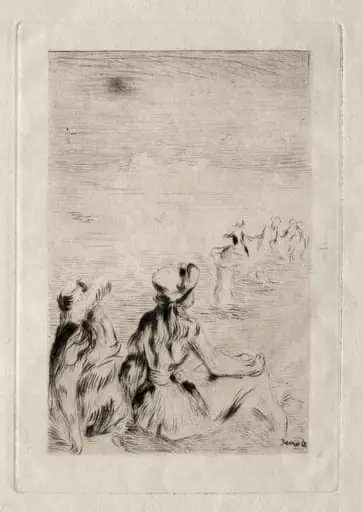 On the Beach at Berneval, by Auguste Renoir