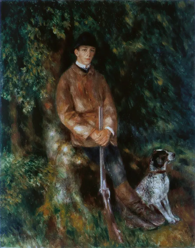 Portrait of Alfred Bérard with His Dog, by Auguste Renoir