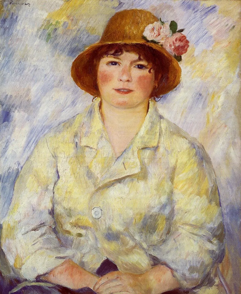 Portrait of Madame Renoir, by Auguste Renoir, oil, 1893