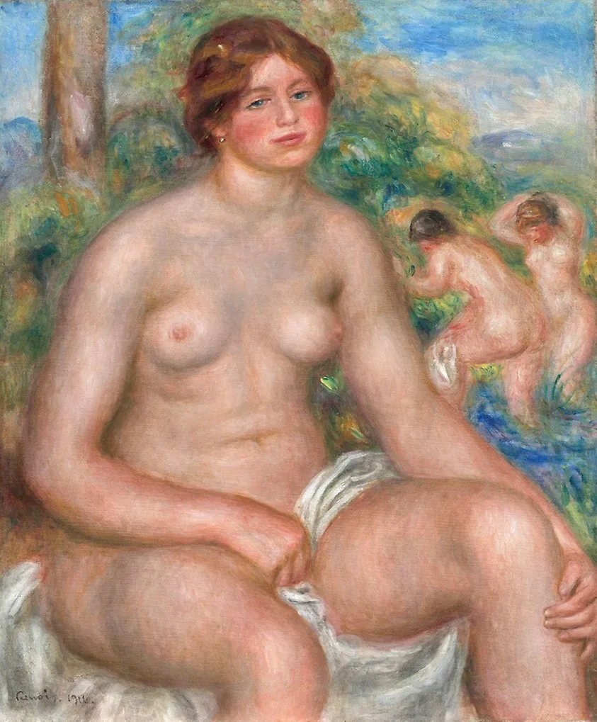 Seated Bather, by Auguste Renoir, oil, 1914