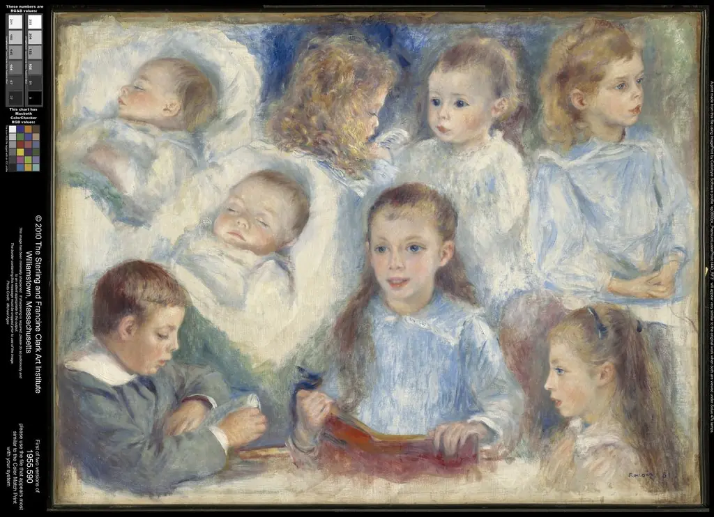 Sketches of Heads (The Berard Children), by Auguste Renoir