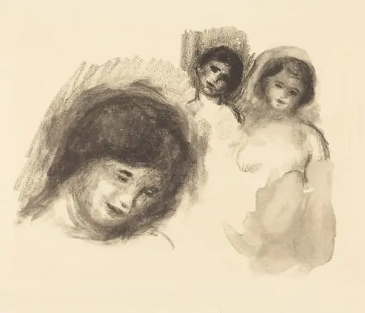 Stone with Three Sketches (La pierre au trois croquis), by Auguste Renoir