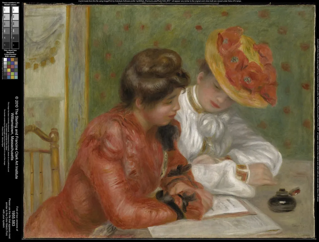 The Letter, by Auguste Renoir, oil, 1890