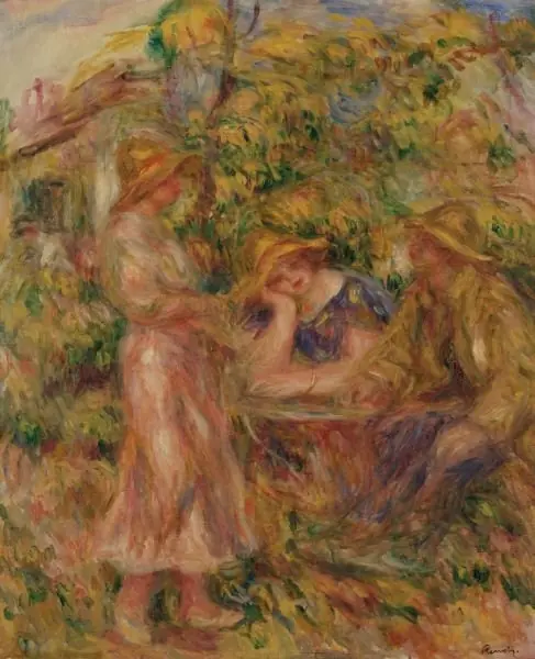 Three Figures in Landscape, by Auguste Renoir