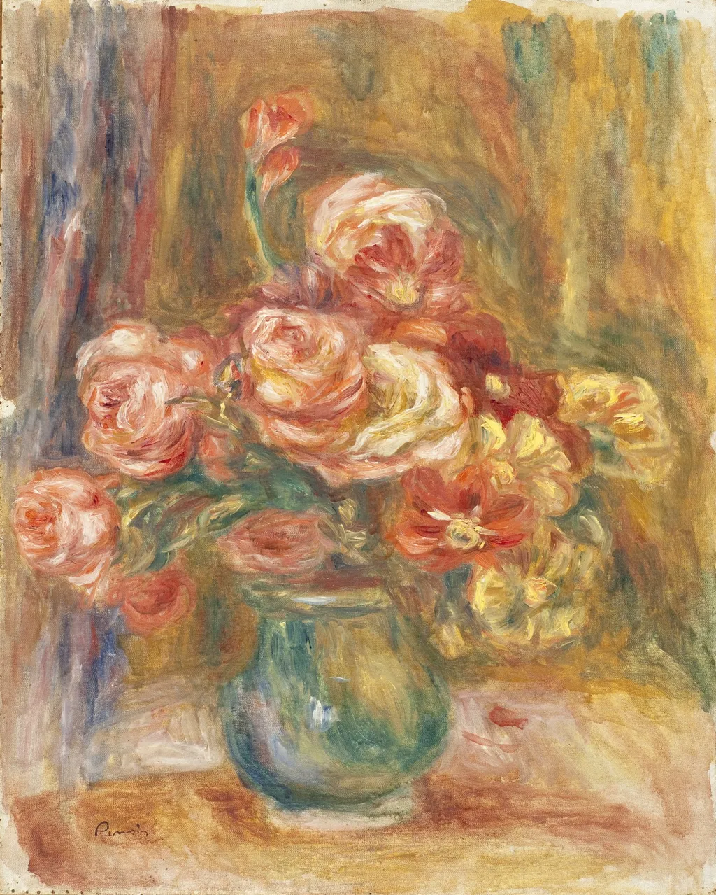 Vase of Roses, by Auguste Renoir, unspecified, 1896