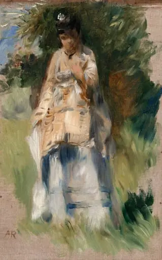 Woman Standing by a Tree, by Auguste Renoir