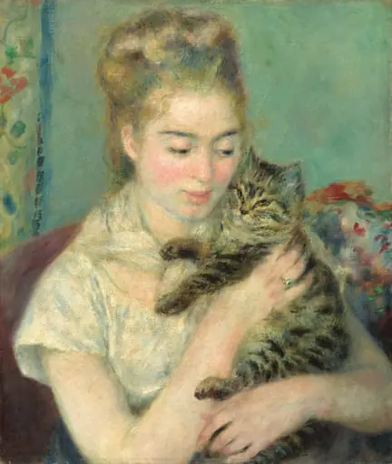 Woman with a Cat, by Auguste Renoir