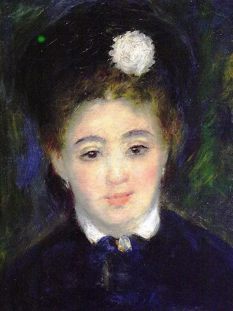 Young Woman in Black, by Auguste Renoir